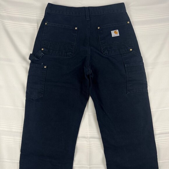 2011 Carhartt Double Knee Dungeree Fit Pants BL01 BLK 30x30 fits 28x29 measure - Picture 14 of 16